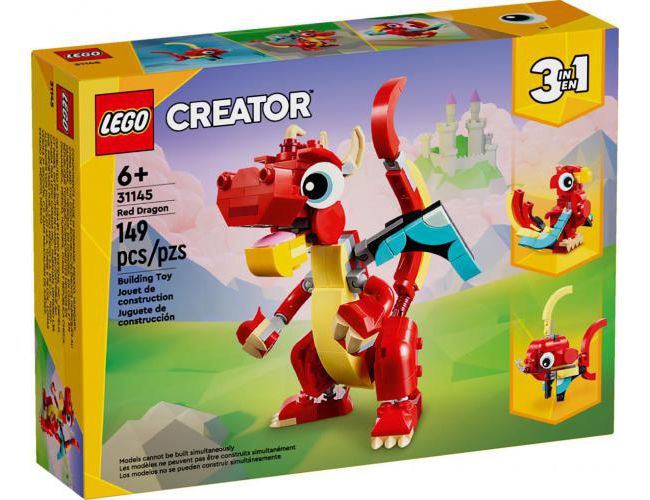 LEGO® 31145 Creator Red Dragon 3in1 Animal Toy Set