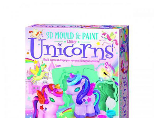 3D MOULD & PAINT - GLITTER UNICORNS