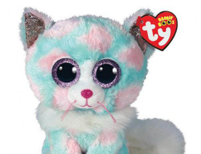 TY BEANIE BOOS MEDIUM - OPAL PASTEL CAT