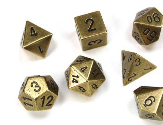 CHX DICE SOLID METAL 27023 - OLD BRASS (7+1 DIE SET)