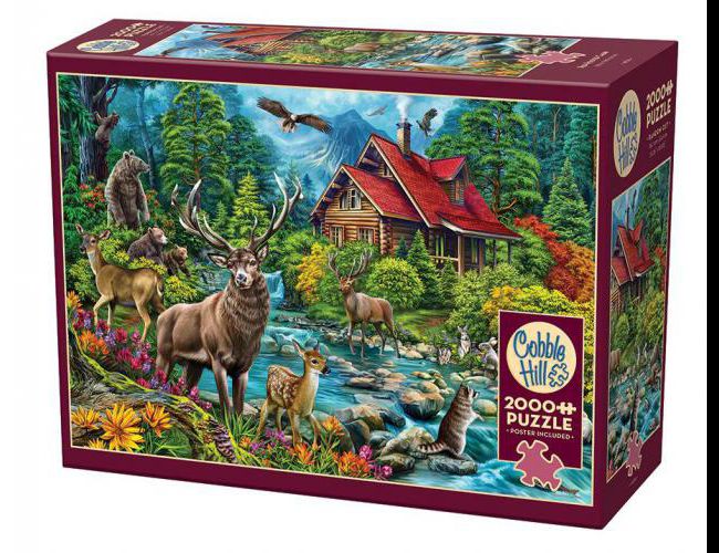 COBBLE HILL 2000 PCS RED-ROOFED CABIN