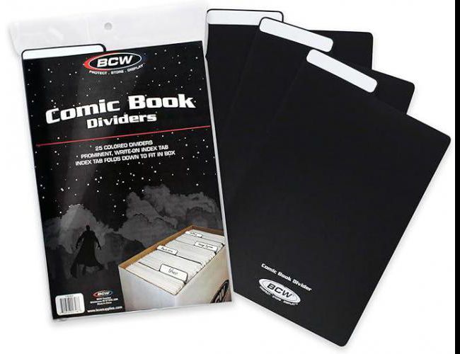 COMIC BOOK DIVIDERS - BLACK