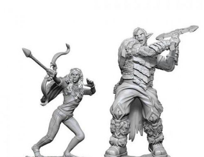 UNPAINTED MINIS - CRITICAL ROLE: ASHARI STONEGUARD & ASHARI SKYDANCER