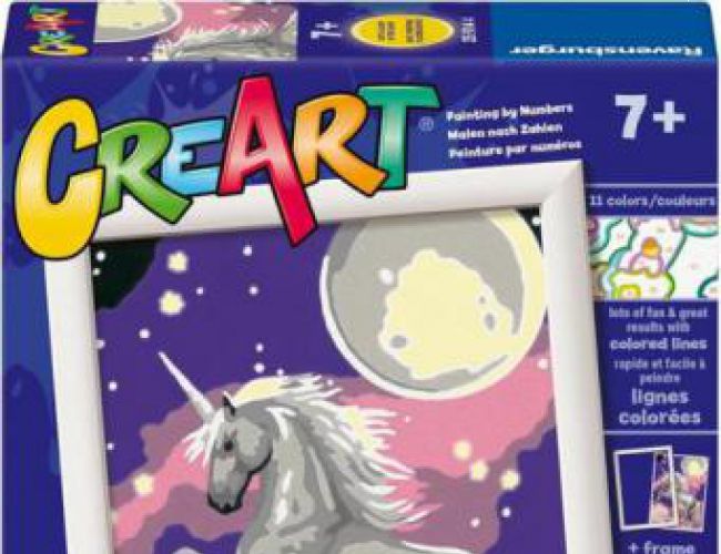 CREART PAINT BY NUMBERS - SWEET UNICORN (WITH FRAME)