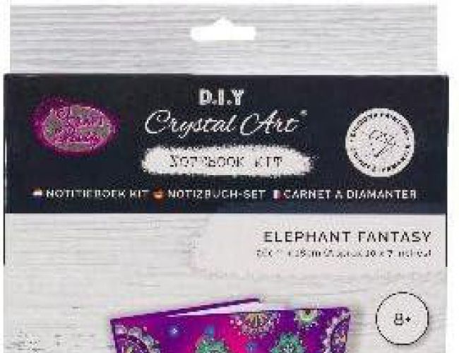CRYSTAL ART NOTEBOOK - ELEPHANT FANTASY