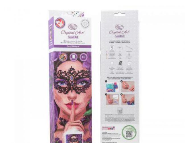 CRYSTAL ART SCROLL KIT - FLORAL WHISPERER
