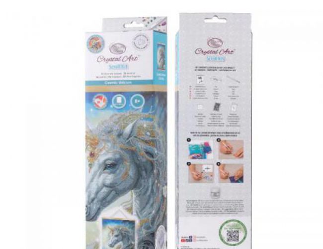 CRYSTAL ART SCROLL KIT - COSMIC UNICORN
