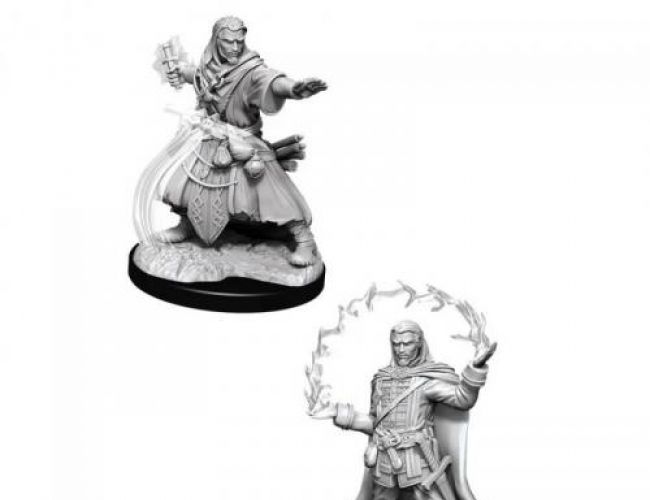 UNPAINTED MINIS: WIZARD HUMAN MALE