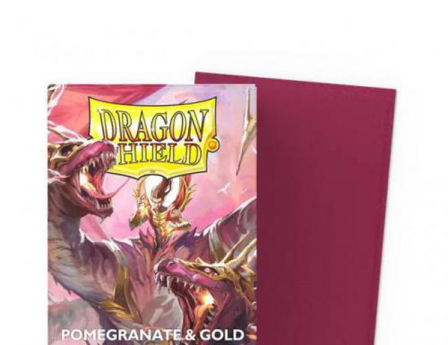 DRAGON SHIELD SLEEVES - 25TH ANNIVERSARY SPECIAL EDITION POMEGRANATE & GOLD (MATTE)