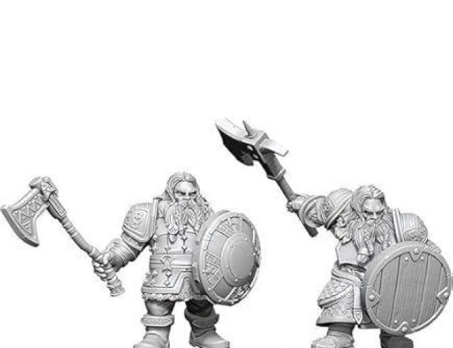 UNPAINTED MINIS: FIGHTER DWARF MALE