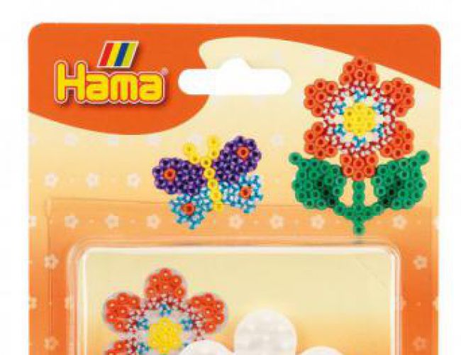 HAMA SMALL STRIPED BEAD BLISTER PACK - FLOWER