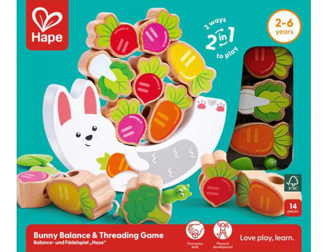 HAPE BUNNY BALANCE AND THREADING GAME (AGE 2 - 6)