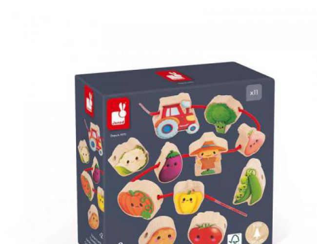 JANOD - FARM THREAD YOUR OWN VEGETABLE BEADS (AGE 2+)