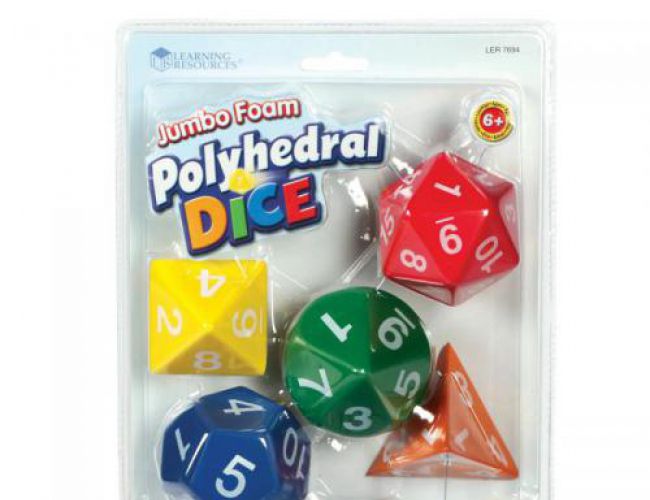 LEARNING RESOURCES - JUMBO FOAM POLYHEDRAL DICE