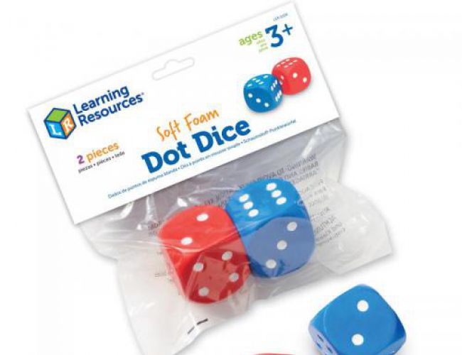 LEARNING RESOURCES - SOFT FOAM DOT DICE (SET OF 2)