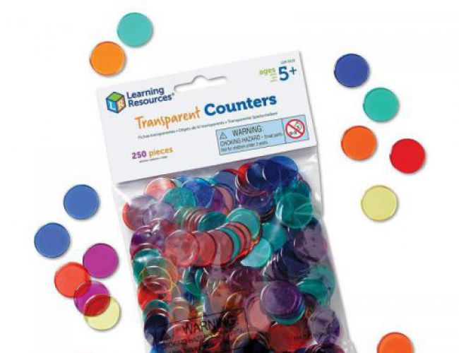 LEARNING RESOURCES TRANSPARENT COUNTERS (250 PIECES)