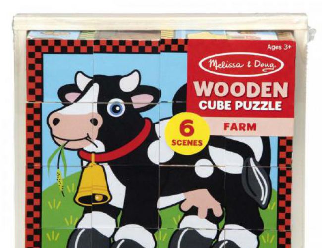 MELISSA & DOUG FARM CUBE PUZZLE (16 PCS)