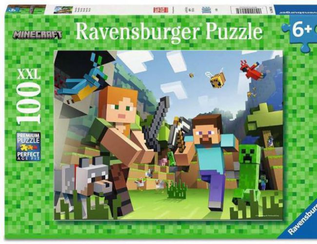 RAVENSBURGER 100 PCS XXL MINECRAFT ALEX & STEVE