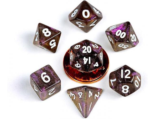 FANROLL DICE SET - STARDUST SUPERVOLCANO (7 PC MINI DICE)