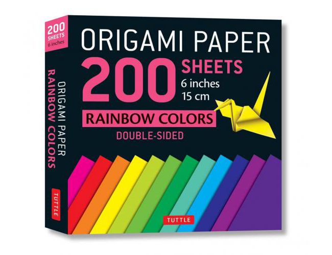 ORIGAMI PAPER (200 SHEETS) - RAINBOW COLOURS