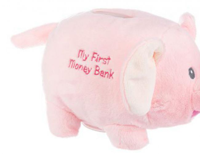 PENNY PINK ELEPHANT BANK 7.5'