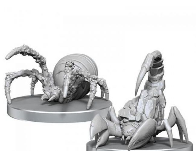 UNPAINTED MINIS: CAVE SCORPION & HUNTING SPIDER