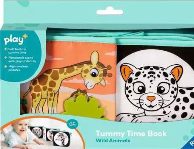 PLAY+ TUMMY TIME BOOK WILD ANIMALS (0+ months)