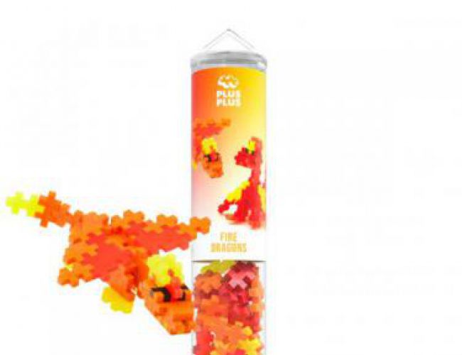 PLUSPLUS TUBE - FIRE DRAGONS (100 PCS)