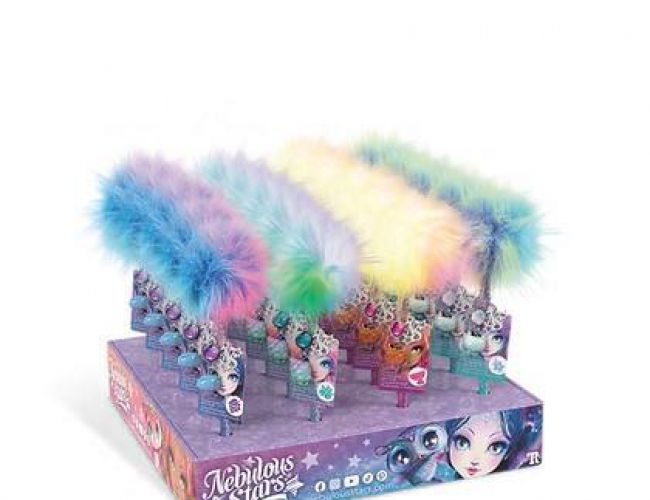POMPOM PENS (SCENTED) - ASSORTED COLOURS - NEBULOUS STARS