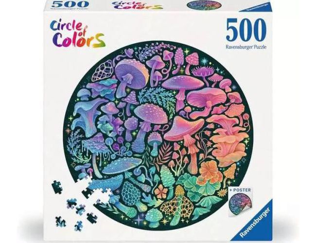 RAVENSBURGER 500 PCS CIRCLE OF COLOURS MUSHROOMS