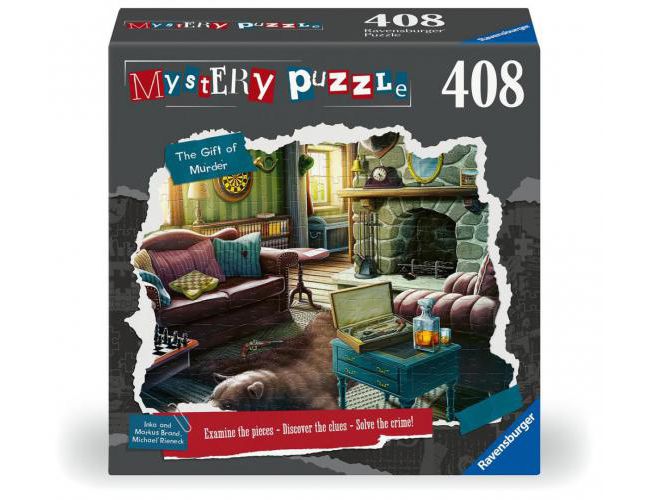RAVENSBURGER 408 PCS MYSTERY PUZZLE THE GIFT OF MURDER