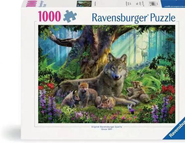 RAVENSBURGER 1000 PCS WOLVES IN THE FOREST 1