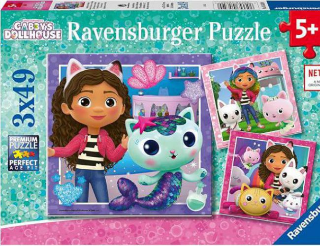RAVENSBURGER 3x49 PCS GABBY'S DOLLHOUSE