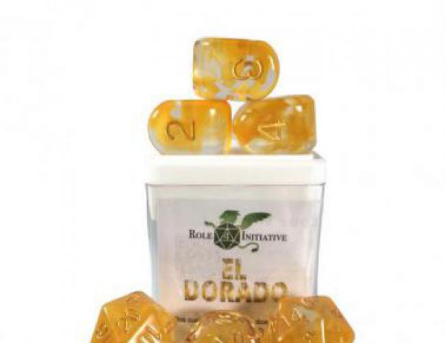 ROLL 4 INITIATIVE 15 DIE SET - DIFFUSION EL DORADO (ARCHED d4)