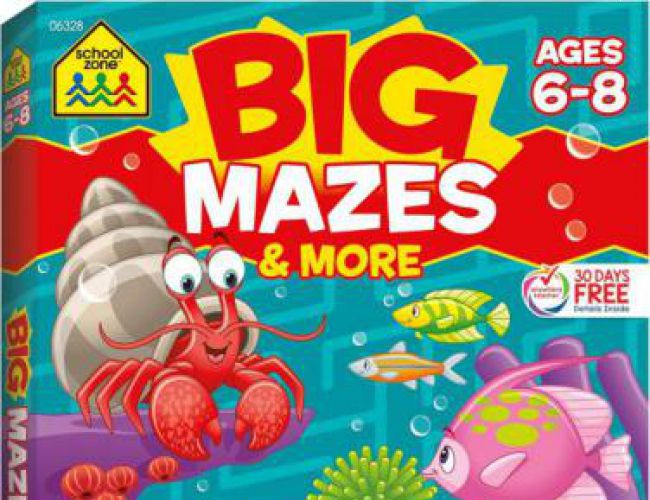 SCHOOL ZONE - BIG MAZES & MORE (AGE 6 - 8)