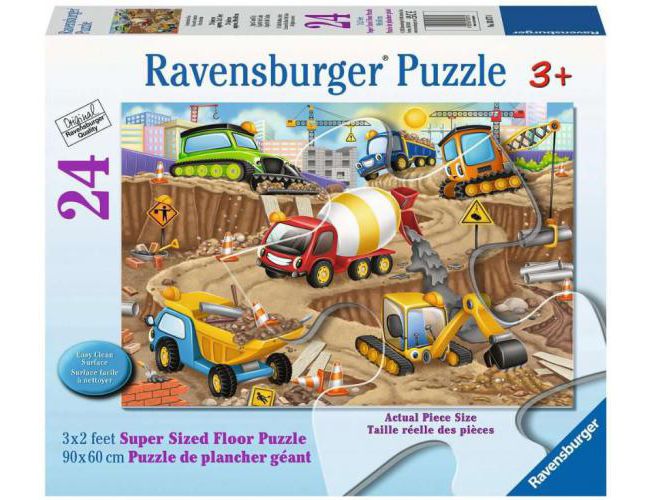 RAVENSBURGER 24 CONSTRUCTION FUN SUPER SIZED FLOOR PUZZLE