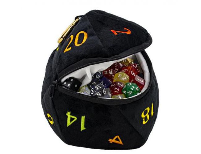 UP DICE BAG - RAINBOW D20 PLUSH