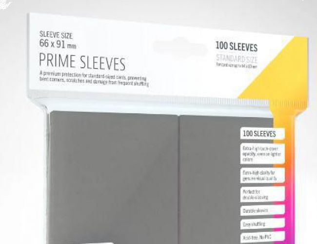 GAMEGENIC PRIME STANDARD CARD GAME SLEEVES 66MM X 91MM (COLOR CODE GREY)