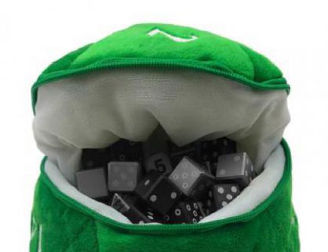 DICE BAG D20 PLUSH: FOREST GREEN