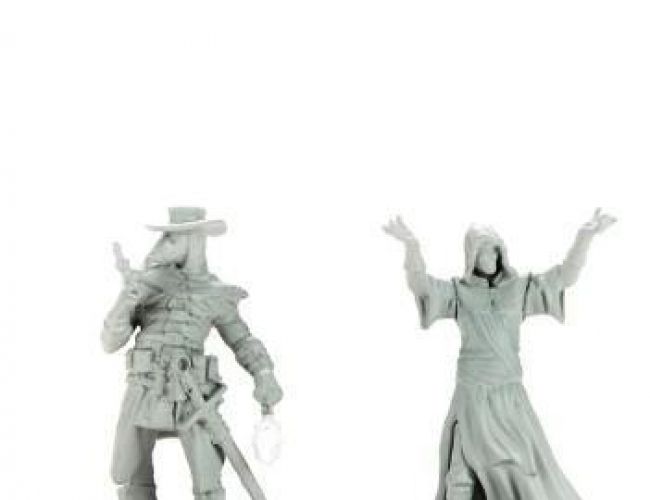 WIZKIDS UNPAINTED MINIS WV 15 PLAGUE DOCTOR & CULTIST