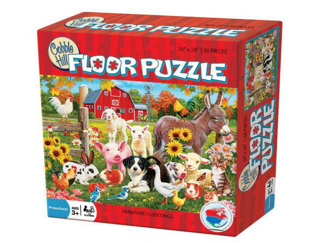 FLOOR PUZZLE - FARMYARD GREETINGS