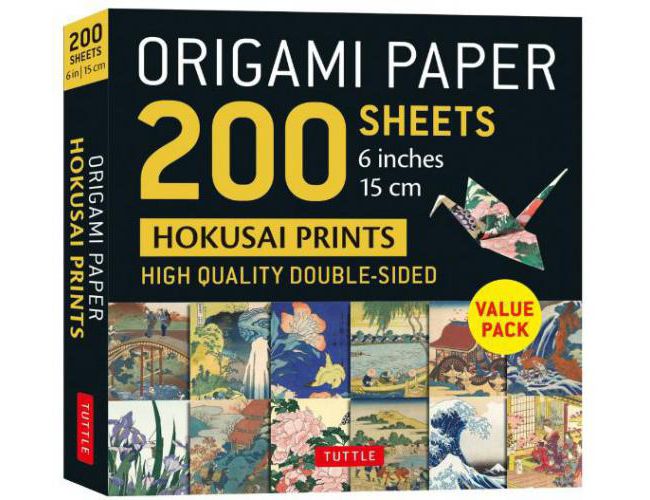 ORIGAMI PAPER 200 SHEETS - HOKUSAI PRINTS