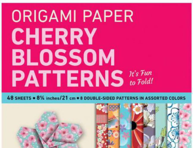 ORIGAMI PAPER 48 SHEETS - CHERRY BLOSSOM PATTERNS