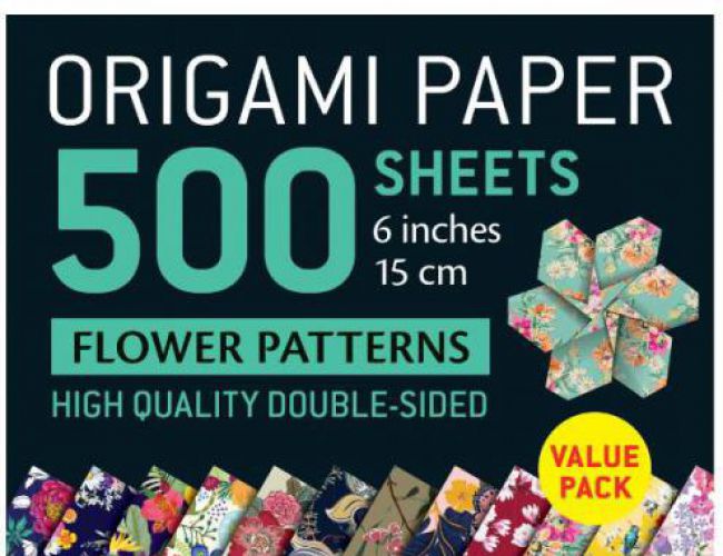 ORIGAMI PAPER 500 SHEETS - FLOWER PATTERNS