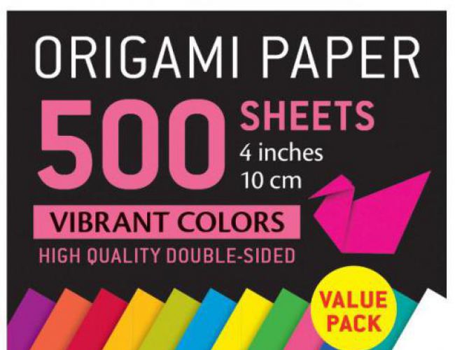 ORIGAMI PAPER 500 SHEETS - VIBRANT COLORS