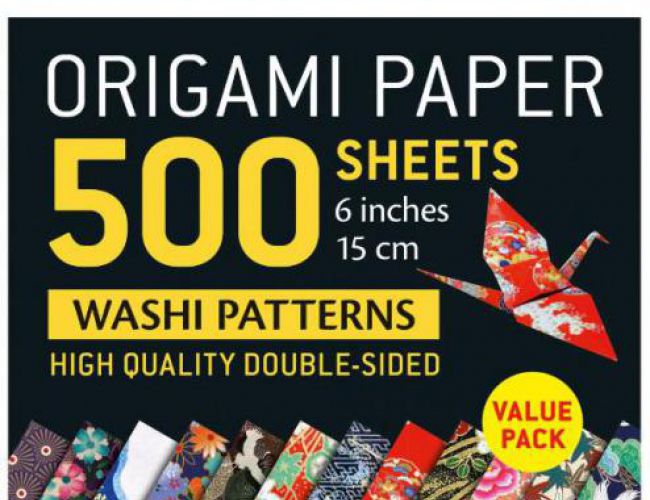 ORIGAMI PAPER 500 SHEETS - WASHI PATTERNS