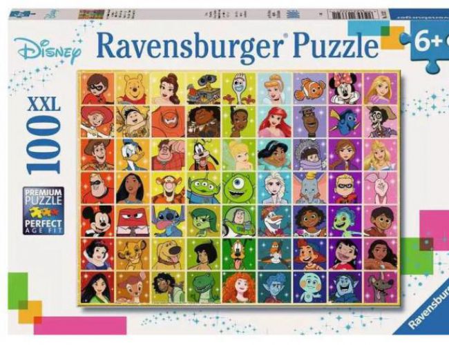 RAVENSBURGER PUZZLE 100 PCS XXL - DISNEY COLOUR PALETTE