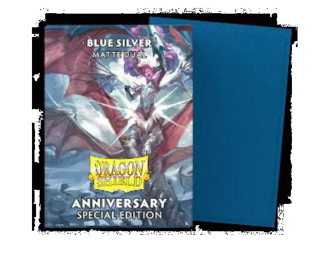 DRAGON SHIELD SLEEVES 25TH ANNIVERSARY SPECIAL EDITION BLUE/SILVER MATTE