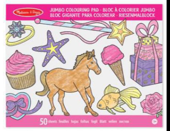 JUMBO COLOURING PAD - PINK