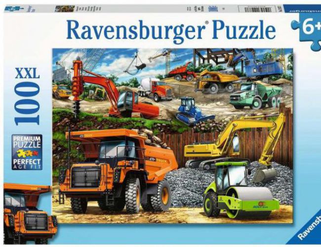 RAVENSBURGER 100 PCS XXL CONSTRUCTION VEHICLES